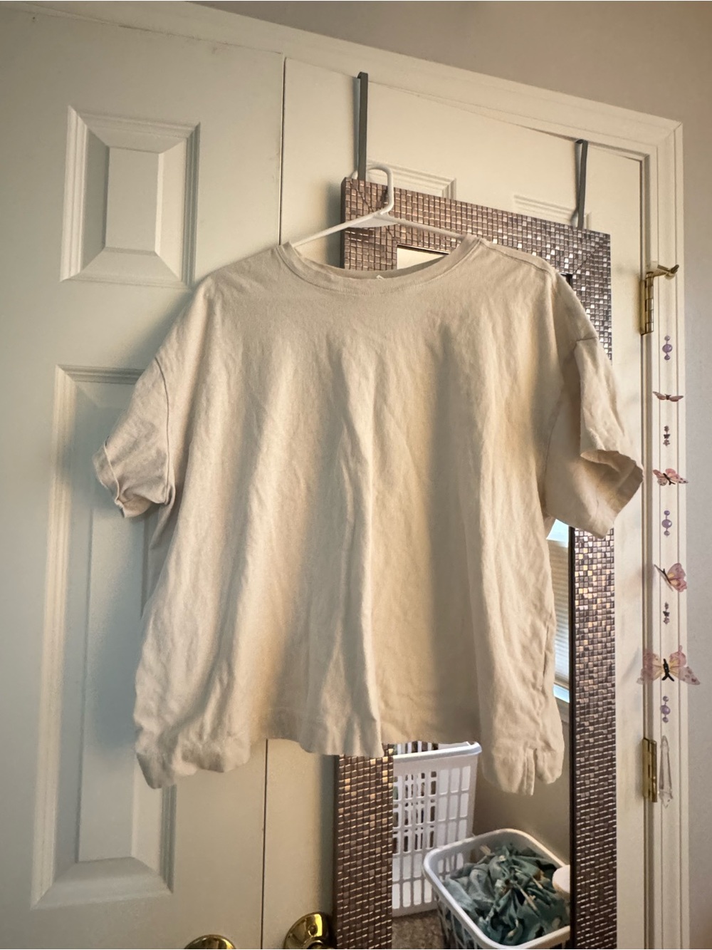 Old Navy Women's Short Sleeve Crewneck Tee - Cream